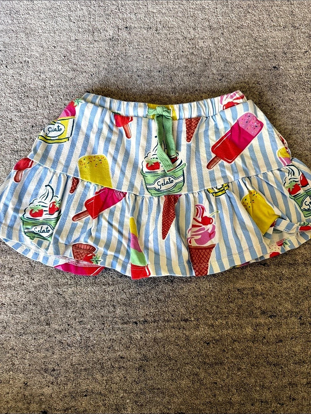 Boden Girls Striped Ice Cream Skirt Size 3-4Y